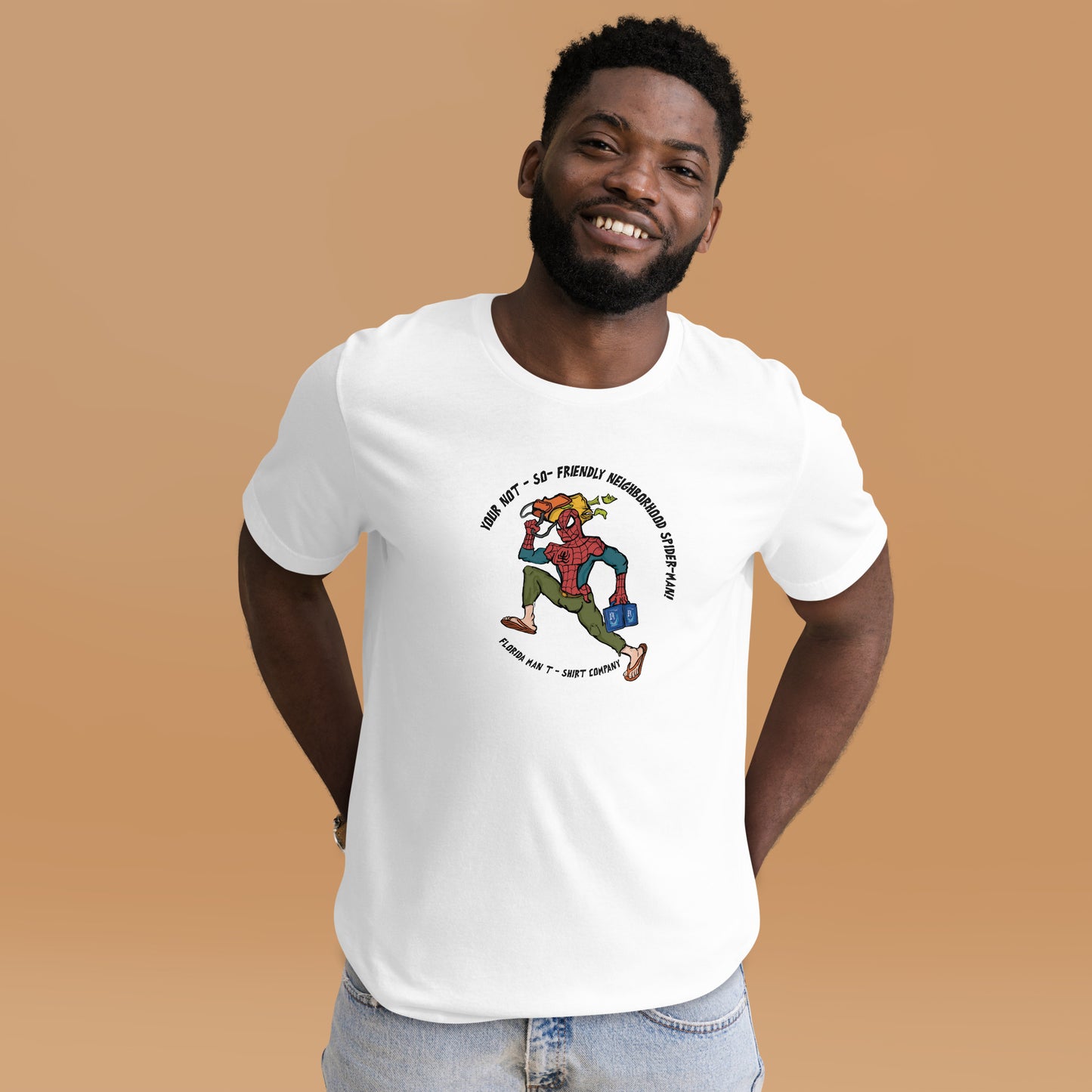 January Florida Man T-Shirt "Spidey" - White